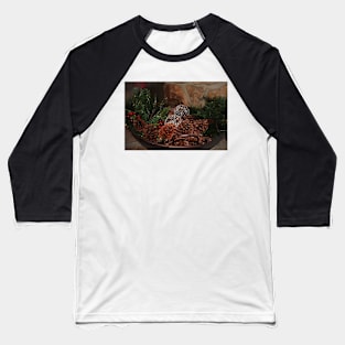 Holly And Pine Cones Baseball T-Shirt